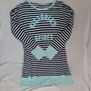 Victoria's Secret Blue and Black Pajama Set